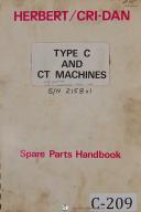 Herbert/Cridan-Herbert Cri-Dan Spare Parts Handbook Type C and CT Machines Manual-C-CT-01